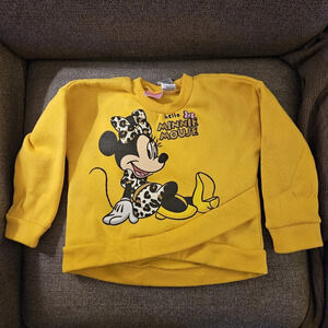 Disney Junior Minnie Mouse Yellow Sweatshirt Size 4